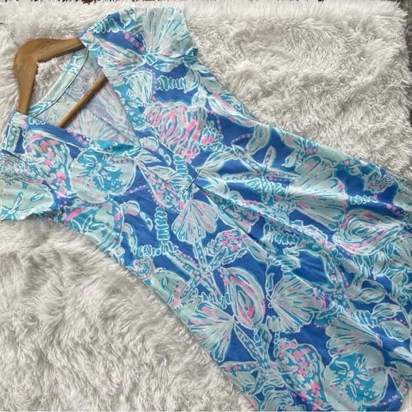 Lilly Pulitzer, Amina Cap Sleeve Blue Haven Dress, size XXS - Picture 8 of 8